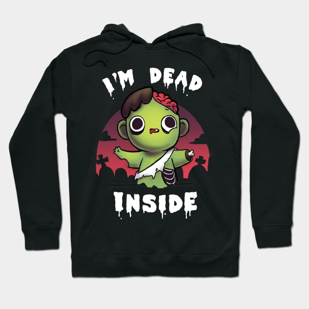 Dead inside Zombie Kid - Halloween Funny Costume Hoodie by BlancaVidal